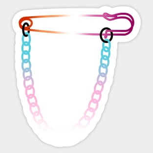 Transgender WLW Safety Pin Sticker